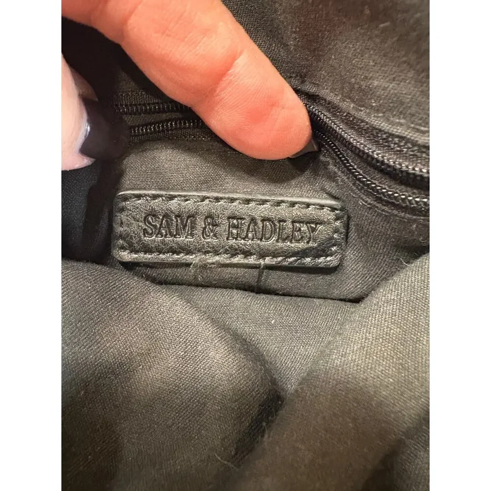 Sam & Hadley Black Crossbody Tan Guitar Strap Excellent Cond